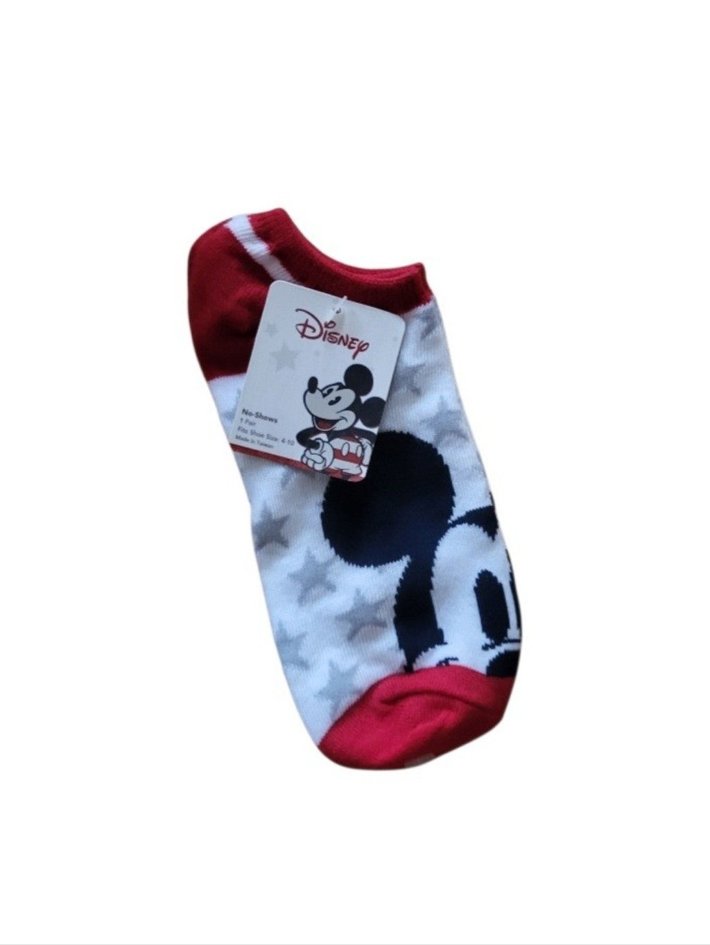 New Disney Women's No-Shows Mickey Mouse Socks - Fits Shoe Size 4-10